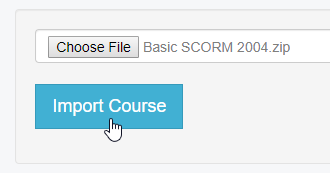 Importing course in SCORM Cloud