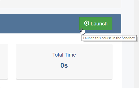 Clicking Launch starts a new attempt