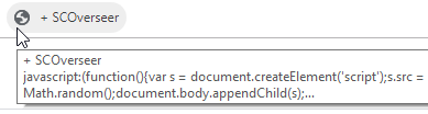 SCOverseer bookmarklet in Chrome