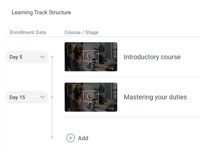 Learning track structure in iSpring Learn LMS