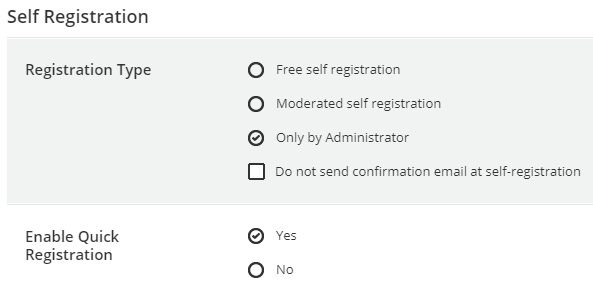 Self-registration in Docebo LMS