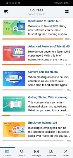 TalentLMS mobile app
