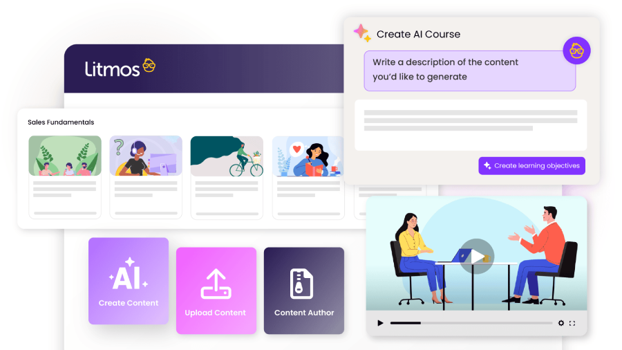 Litmos's AI-powered content authoring tool