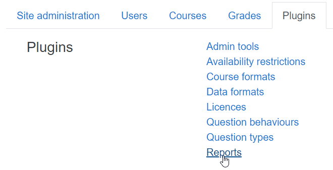 Report plugins in ScholarLMS