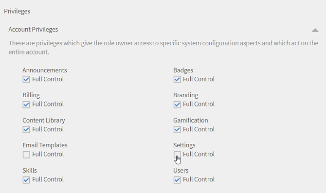 Role customization in Captivate Prime