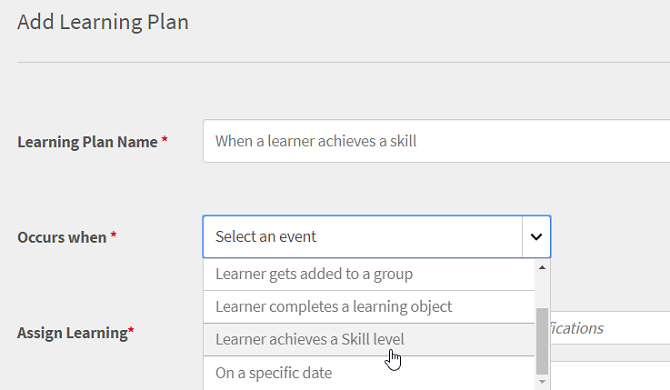 Adding a learning plan in Captivate Prime LMS
