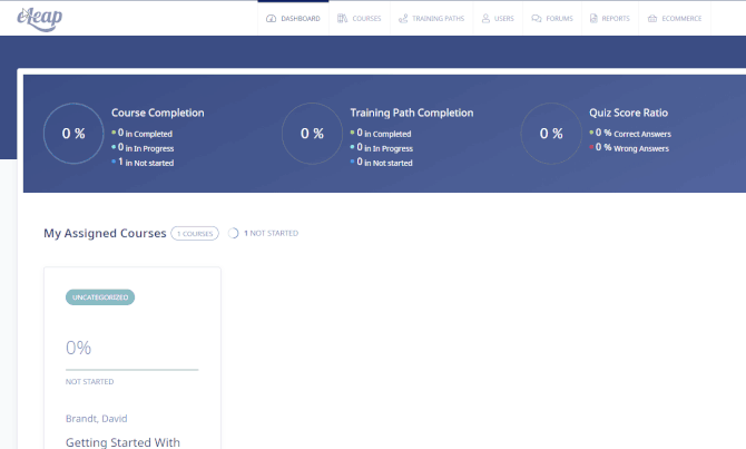 Uploading coarses in eLeap LMS