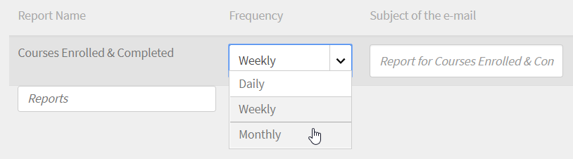 Creating scheduled reports in Captivate Prime LMS