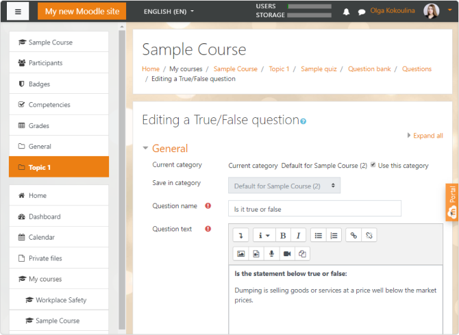 sample scorm package moodle