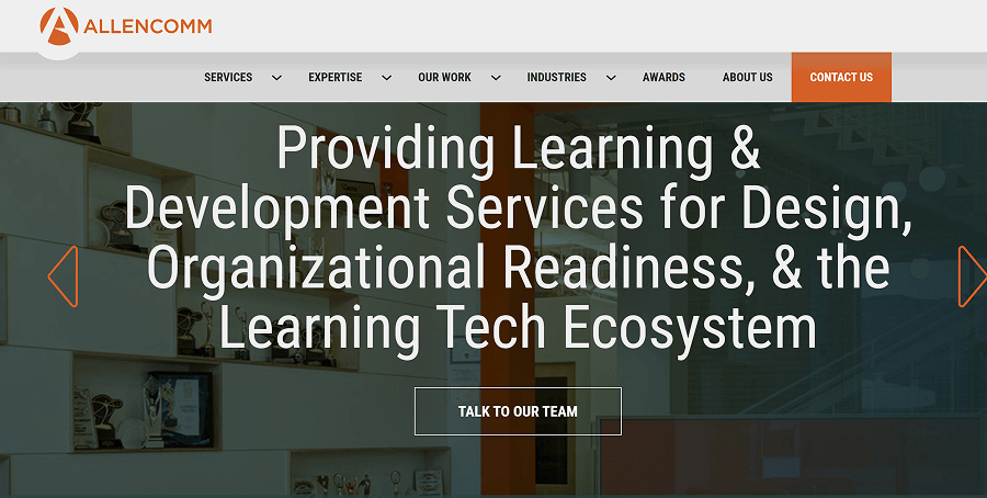 AllenComm website page