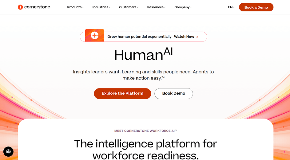 Cornerstone website page