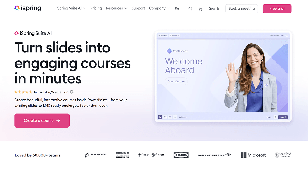 iSpring website page