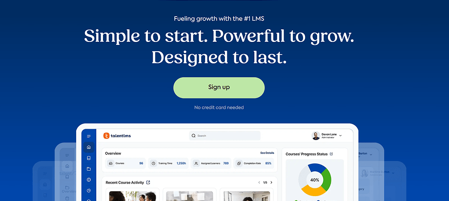 Talent LMS website page