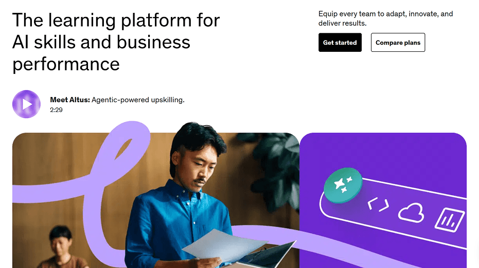 Udemy website page