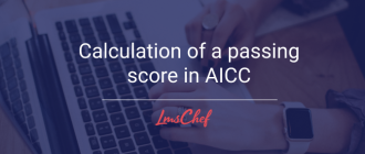 Calculation of a passing score in AICC