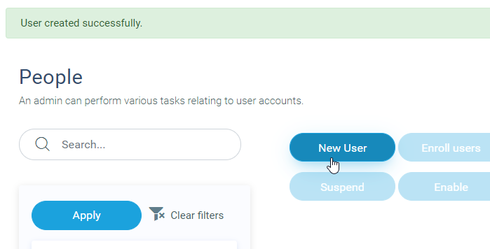 Managing users and user roles