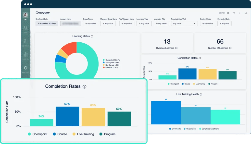 Bridge LMS interface