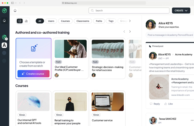 360Learning LMS overview