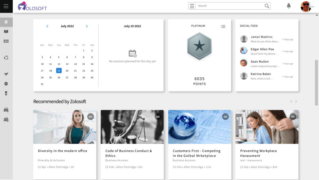 Adobe Learning Manager LMS user interface