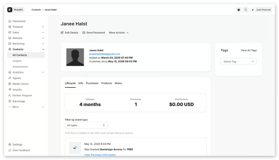 Kajabi interface