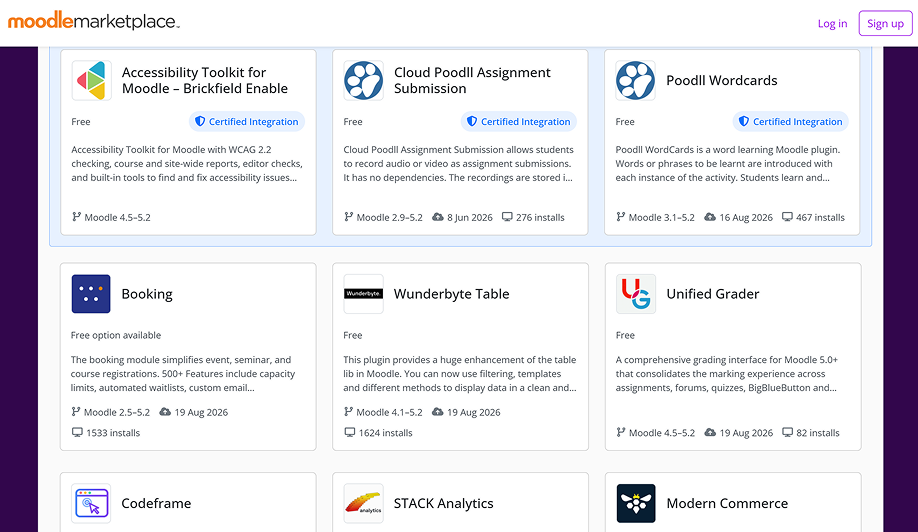 Moodle plugin directory