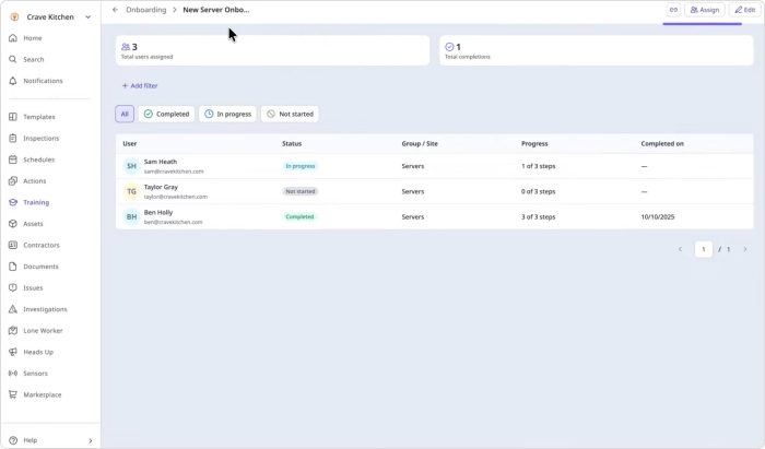 SC Training compliance training software