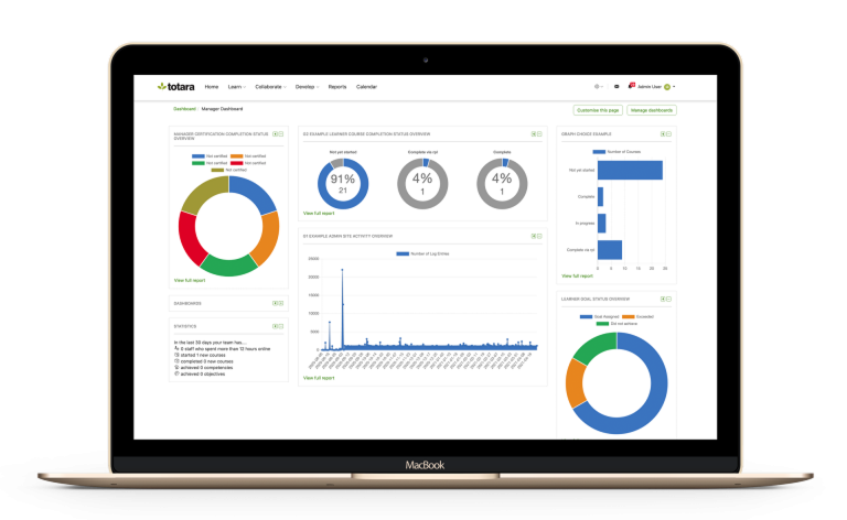 Totara LMS interface
