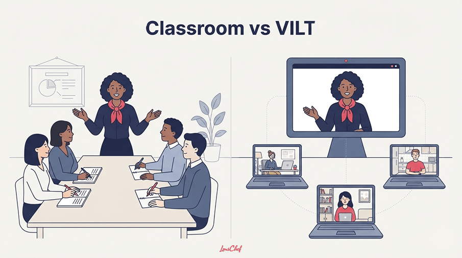 Virtual instructor-led training compared with classroom training