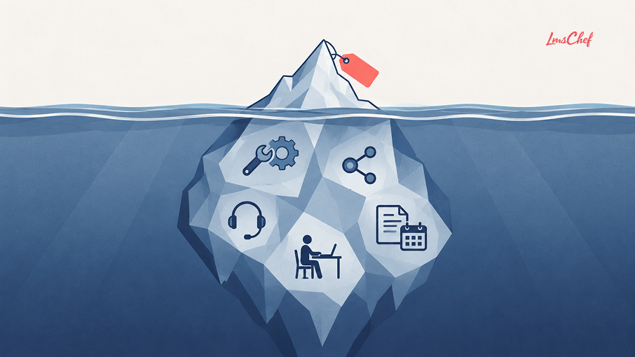 Iceberg with a coral price tag at the top
