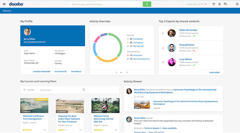 Docebo corporate training software